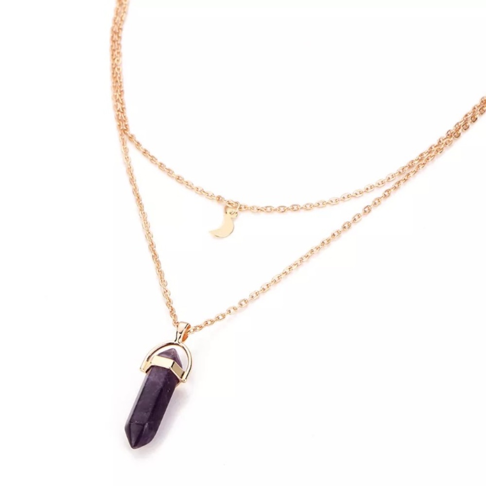 Purple Amethyst Chakra Crystal Choker