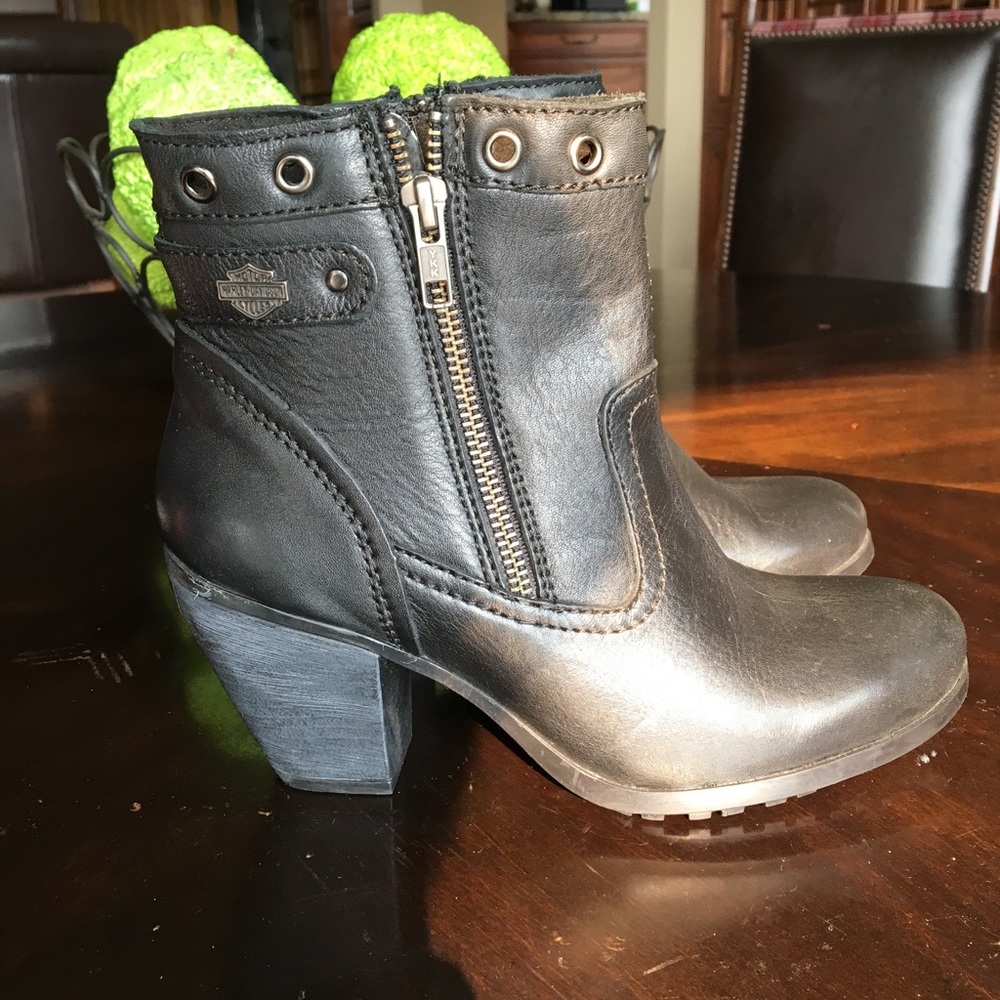 Harley Davidson black bootie size 7.5