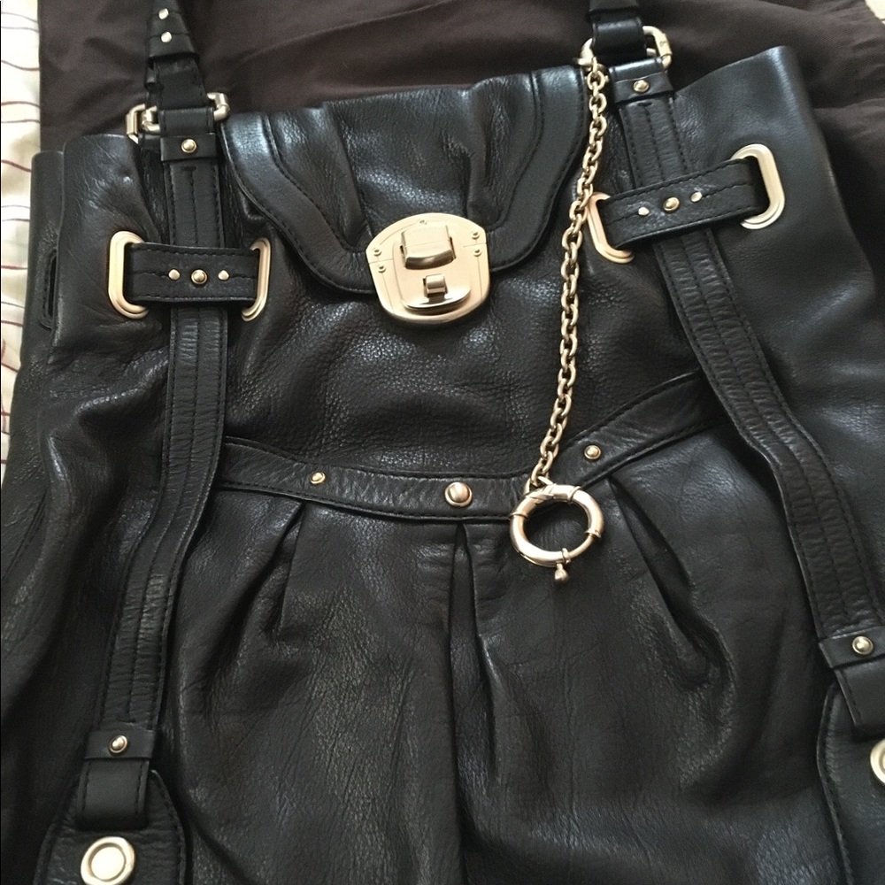 Shelli segal black leather bag
