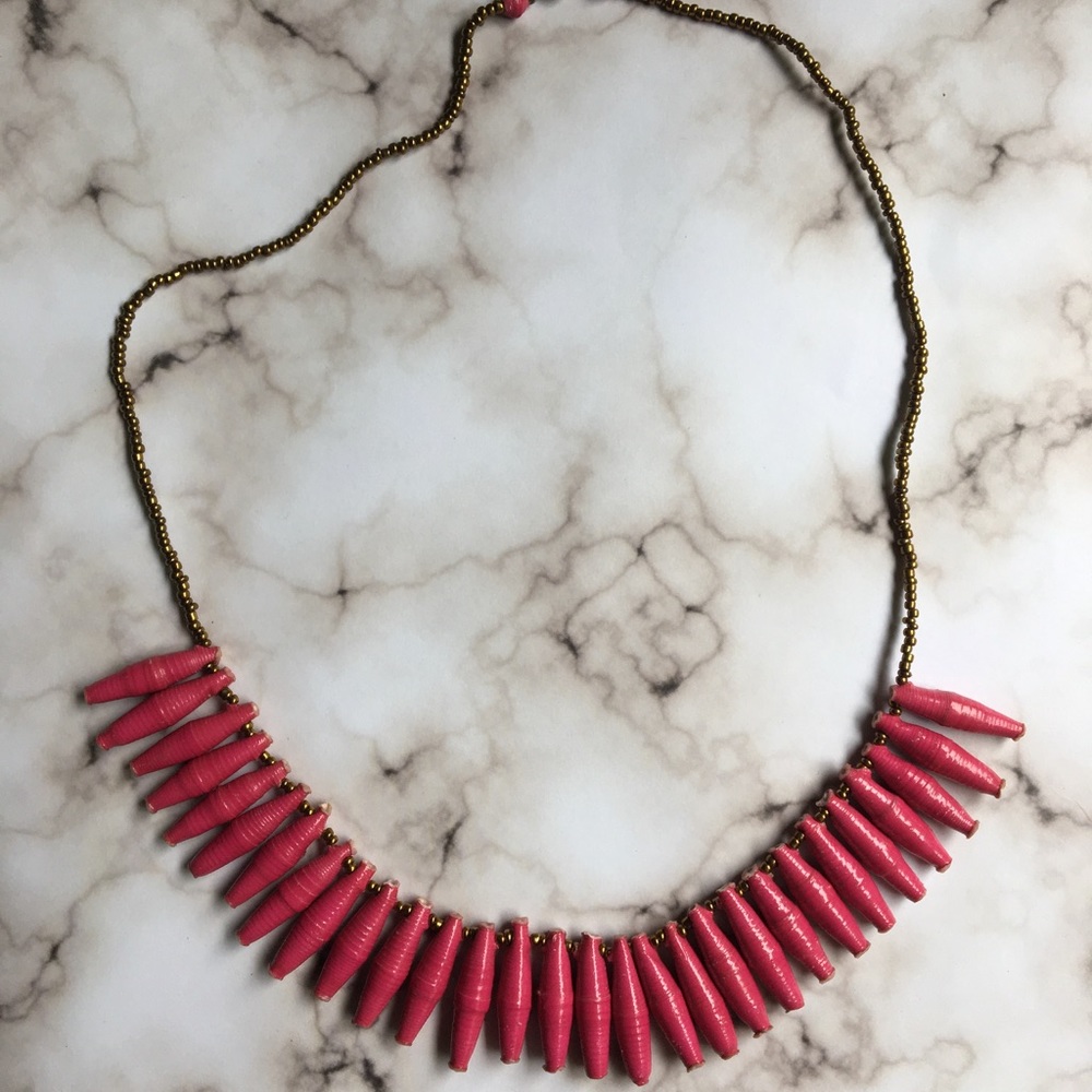 31Bits | Pink Spiked Necklace