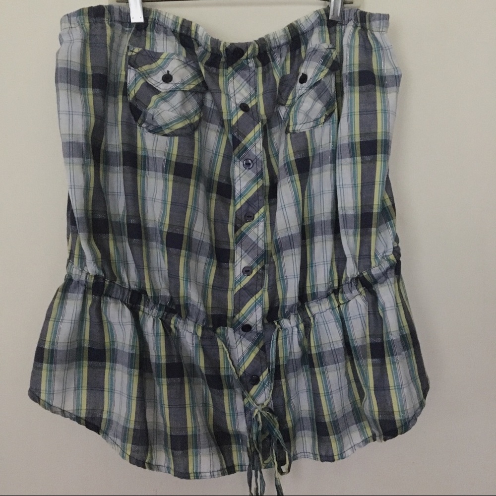 Plaid Tube Top