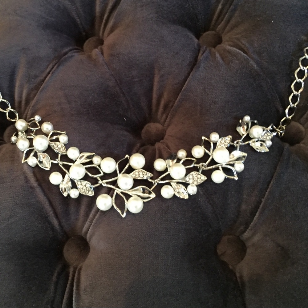 NWOT Silver Choker and Pearl
