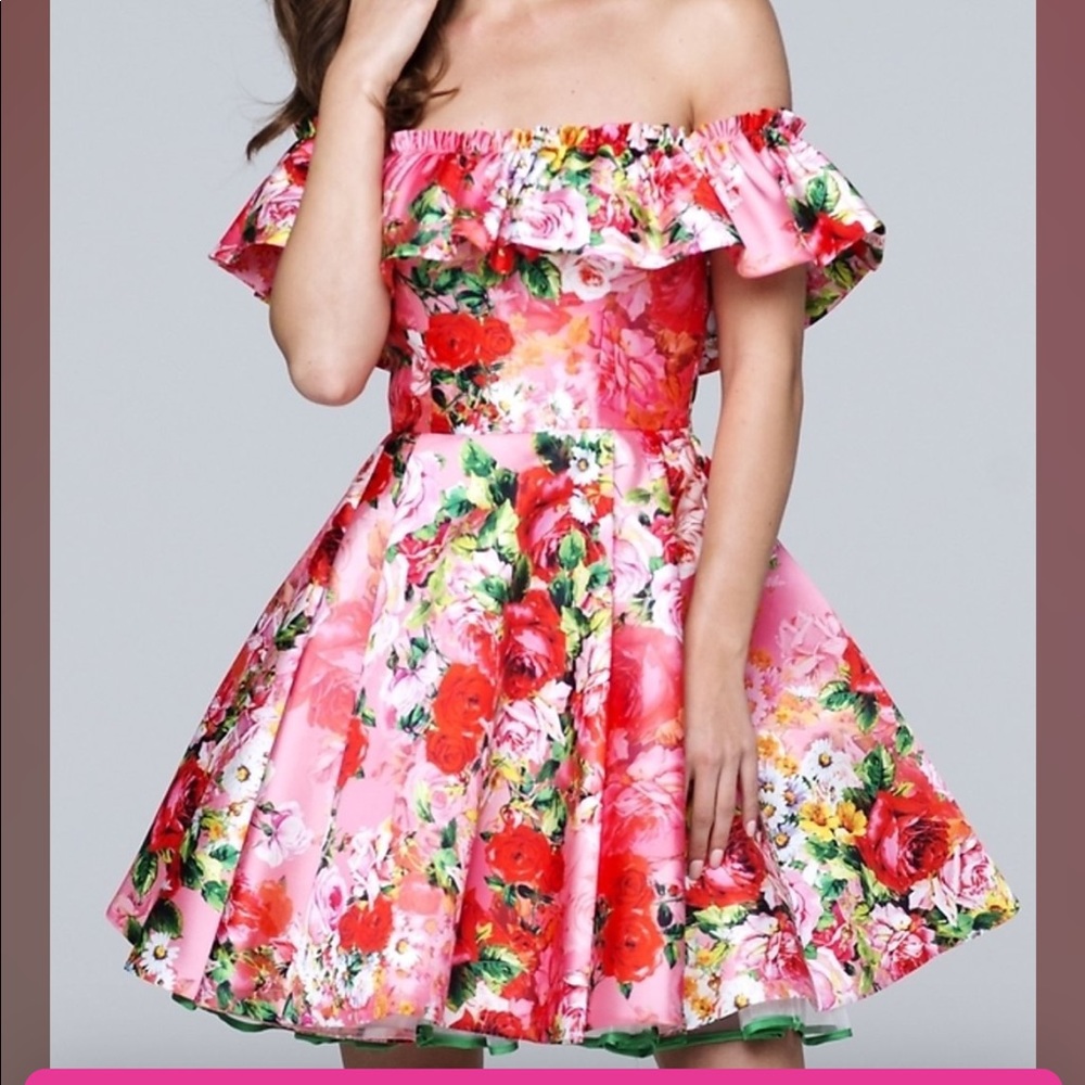 Tarik Ediz Short Homecoming Dress