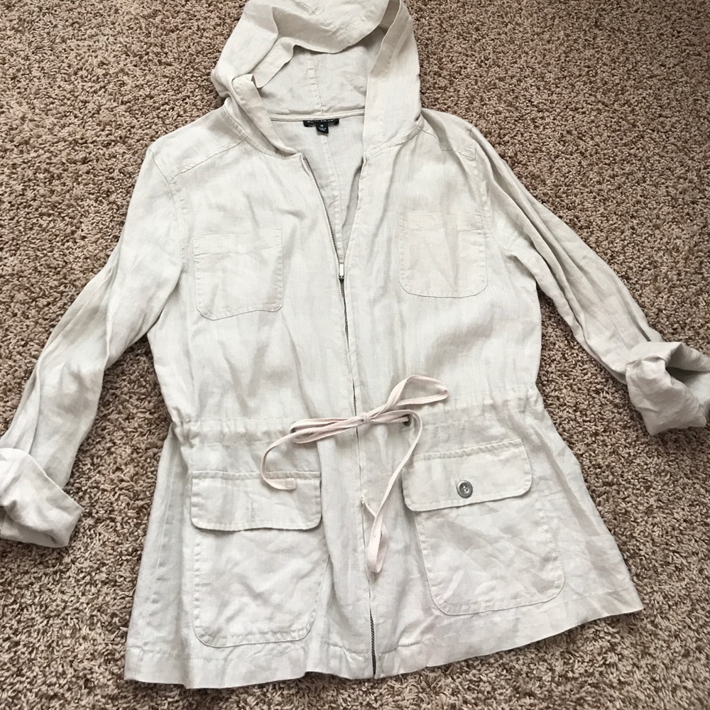 Linen jacket/ flax color
