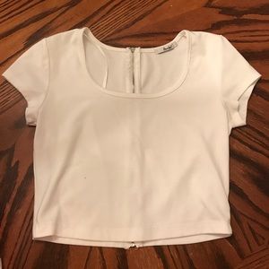 Cream crop top