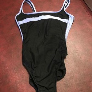 Black and blue/purple bathing suit by Miraclesuit