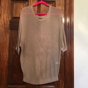Express Size L tan lightweight knit sweater