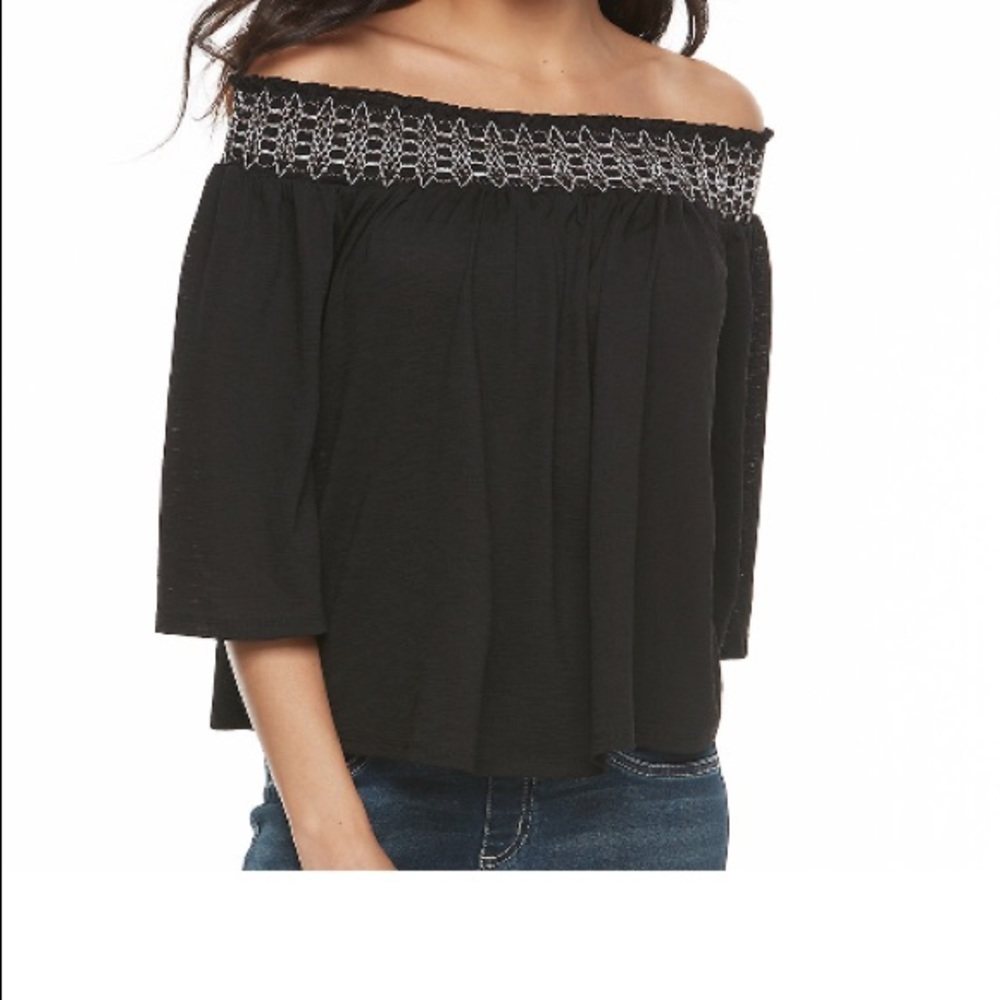 Smock off -the-shoulder Blouse