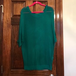 Express Size L turquoise lightweight knit sweater