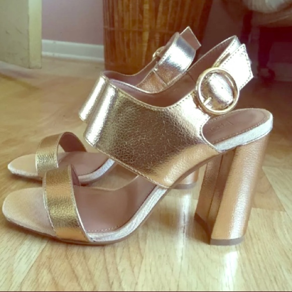 TopShop stunning rose gold sandal heels- NEW
