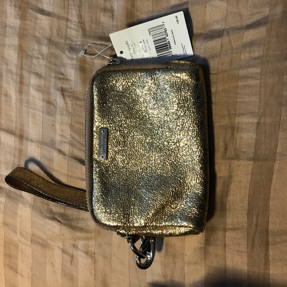 Kate spade gold wristlet