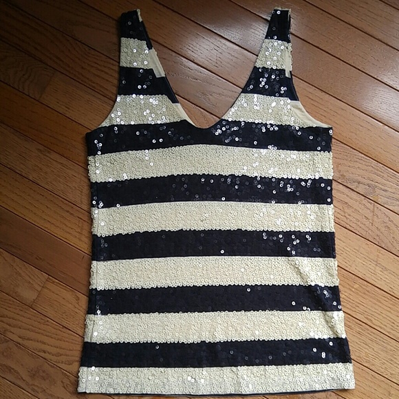 J. Crew Sequin Stripe Top - Picture 6 of 9
