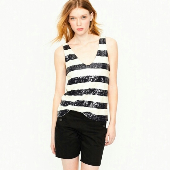 J. Crew Tops - J. Crew Sequin Stripe Top