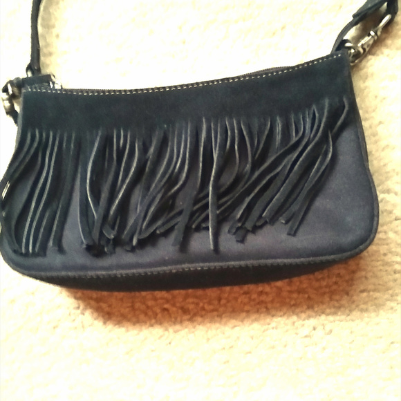 Nine West Suede Purse with Fringe - Picture 1 of 4