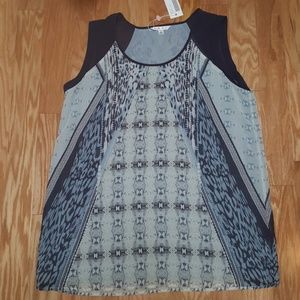 CAbi Spring mix print tunic