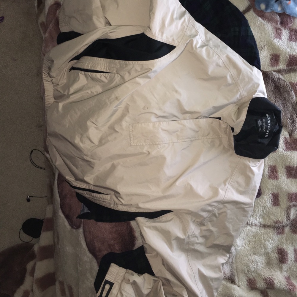 (SOLD)DryJoy by FOOTJOY tan& black jacket size XL