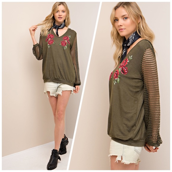 LAST 1❤️OLIVE Gorgeous French Terry Hoodie! - Picture 3 of 5