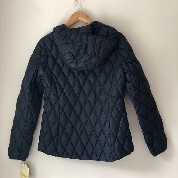 Michael Kors Navy Hooded Packable Jacket NWT - Picture 2 of 5