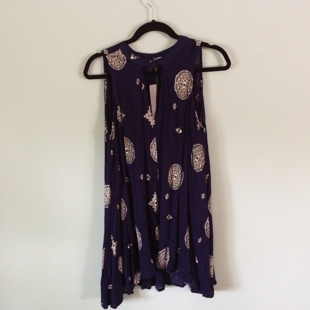 navy blue tunic tank