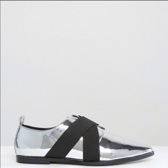 LAST PAIR ASOS MOTOR Pointed Flats - Picture 3 of 6