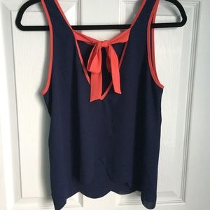 ADORABLE Navy and Red Top with Bow!