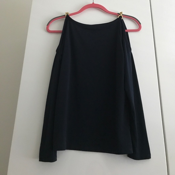 Michael Kors off the shoulder navy blue top - Picture 1 of 5