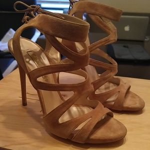 Casadei rose suede heels