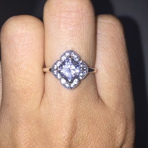 Pandora Crystalized Floral Fancy Ring