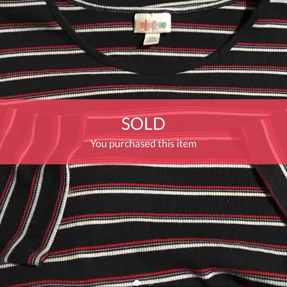 Not sold! Lularoe 3xl navy striped Irma.