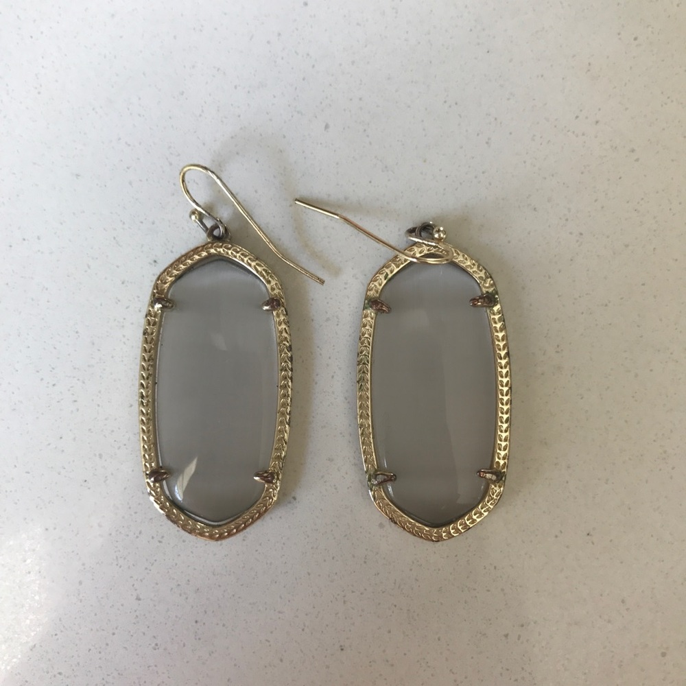 Kendra Scott Elle drop down Earrings in slate/gold