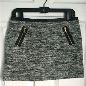 EXPRESS Knit Black and White Mini Skirt