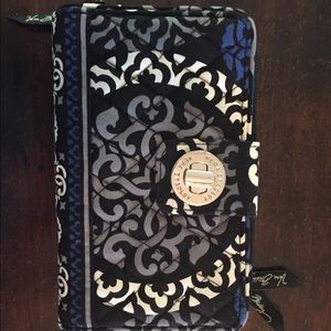 Vera Bradley Lock Wallet in Colbalt Blue