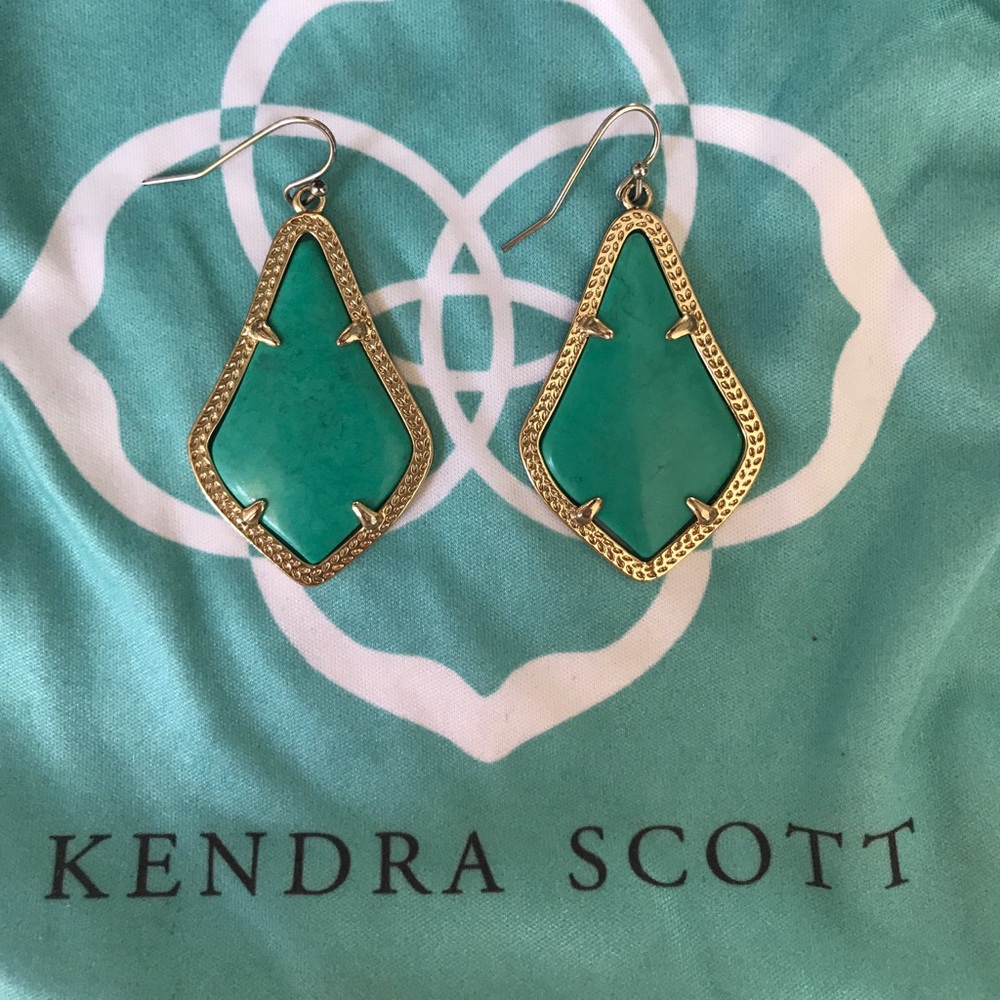 Kendra Scott Alex Earrings- Turquoise/Gold