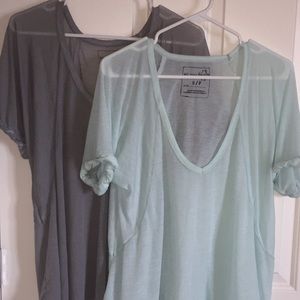 2 Free People super Comfy Sheer T Shirts