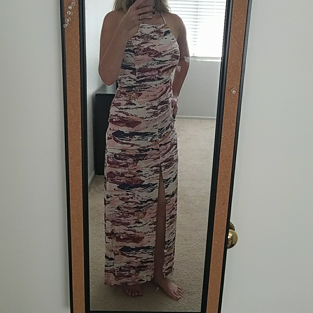 Spaghetti strap long dress