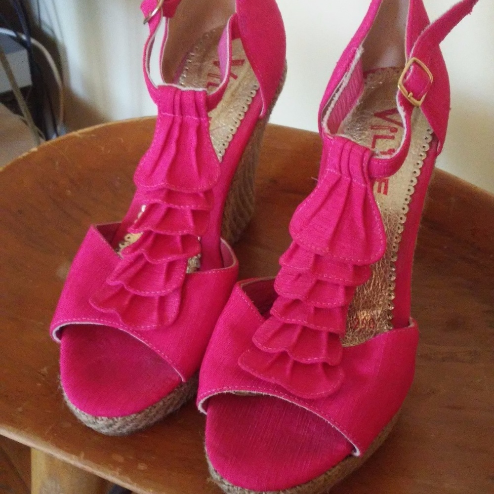 Hot Pink Wedges