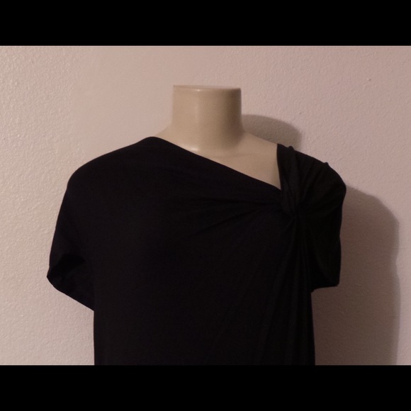 Plus Size Shoulder Twist Dress - Black - Picture 3 of 4