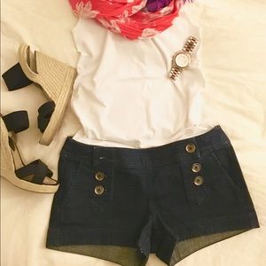 Dark denim jean shorts
