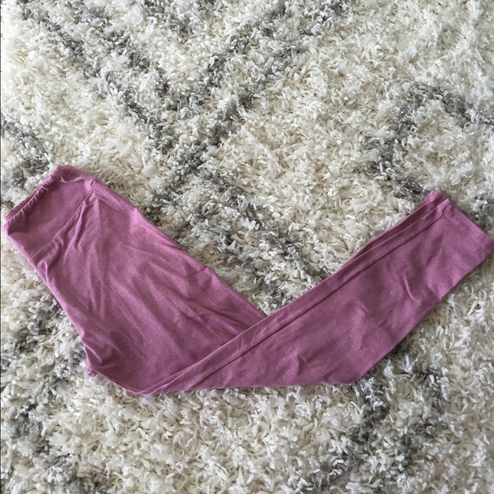 LuLaRoe heathered pink leggings