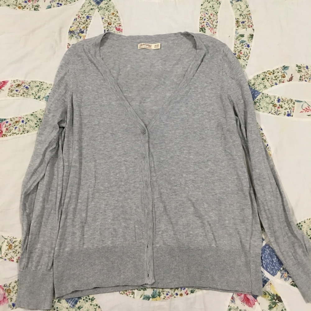 Simple button up grey cardigan