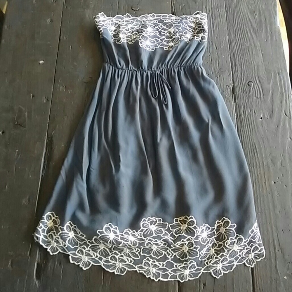 NWT Strapless Blue dress