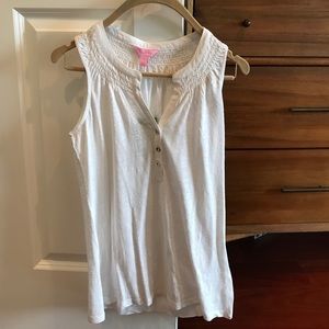 Lilly Pulitzer White Tank size S