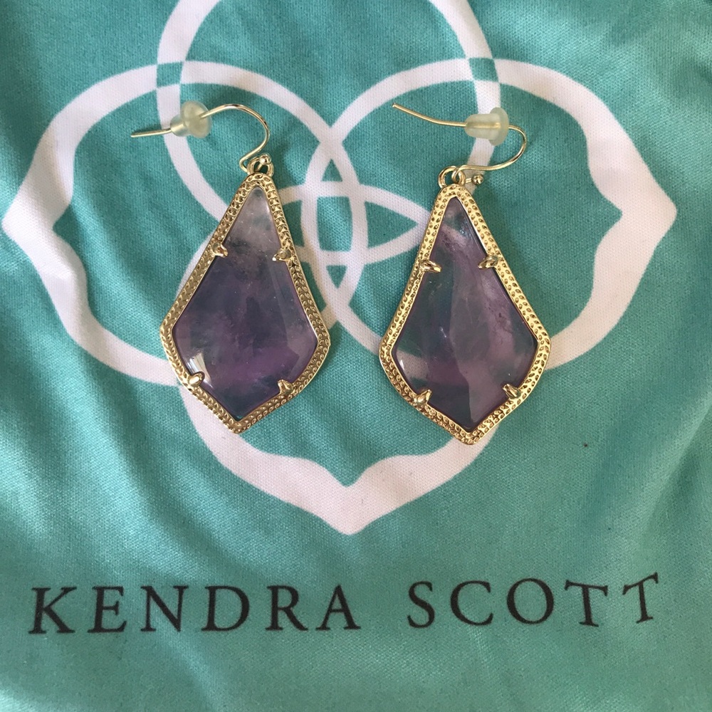 Kendra Scott Alex Earring in Purple/gold