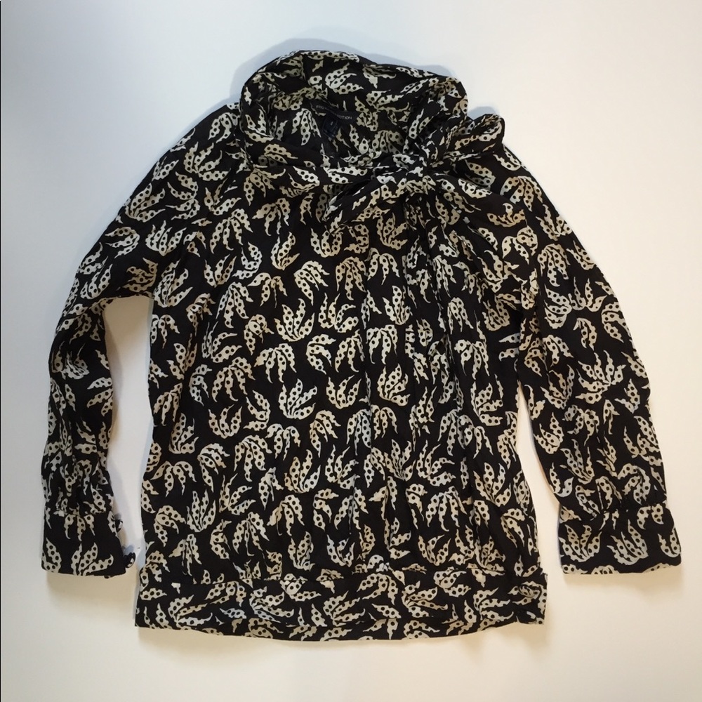 French Connection Polka Dot Plant Blouse