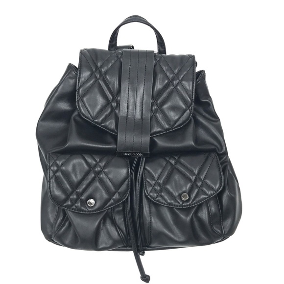Steve Madden Handbags - Steve Madden Faux Leather Quilted Backpack Medium