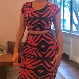 Tie die crop top and midi skirt