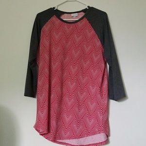 Lularoe Randy - Cute Red and White Pattern