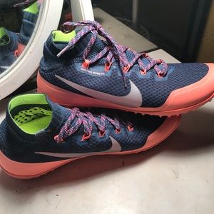 Nike free hyperfeel blue w/ grapefruit color