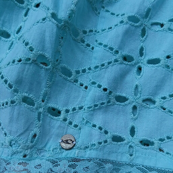 ♦️3 for $15 O'Neill Mint Eyelit Crop Top - Picture 3 of 6