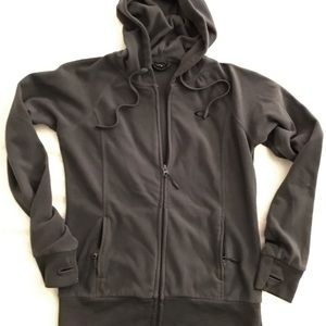 Gray fleece Oakley full-zip sweatshirt
